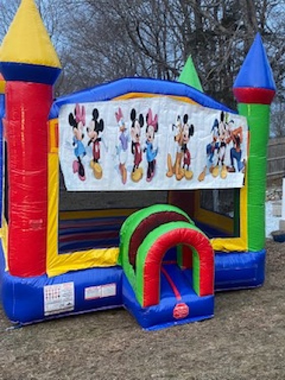 Mickey Mouse & Minnie Banner Theme Crayon Castle Bounce House
