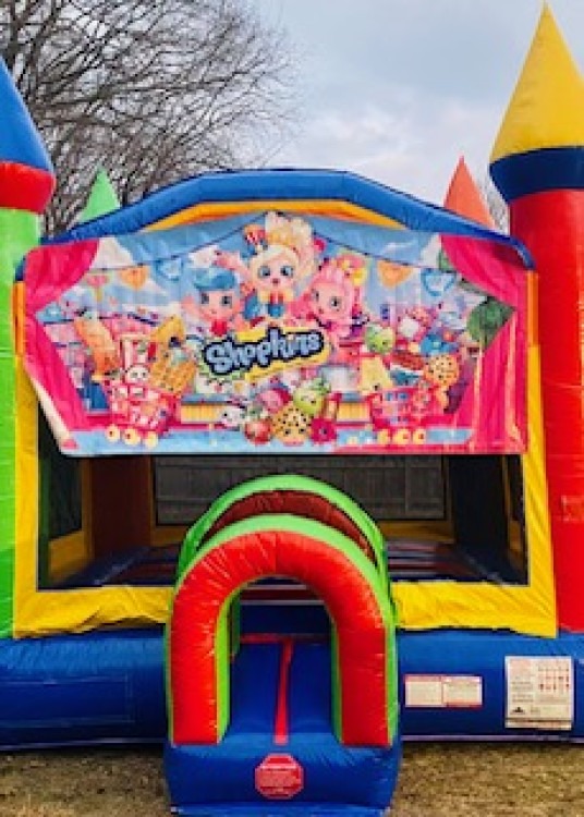 Shopkins' Theme Banner Crayon Castle Bounce House